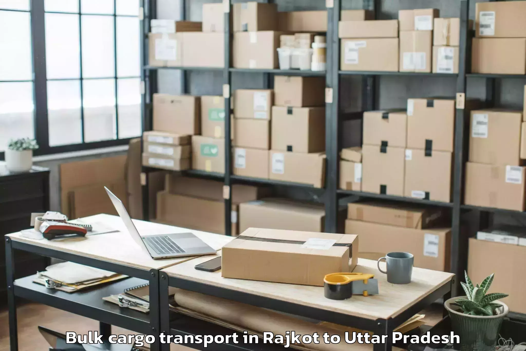 Top Rajkot to Vrindavan Bulk Cargo Transport Available